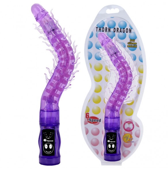 BAILE - Spiny Dragon Stimulator Vibrator Stick (Battery - Purple) BAILE - Spiny Dragon Stimulator Vibrator Stick (Battery - Purple)